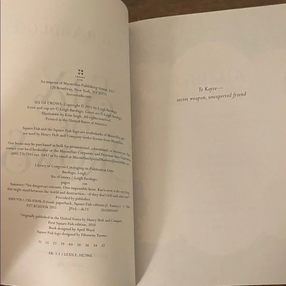 Six of Crows Paperback Book by Leigh Bardugo